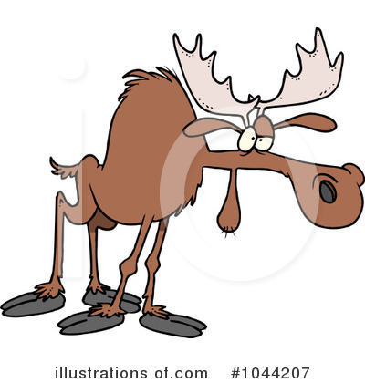 Royalty-Free (RF) Moose Clipart Illustration by toonaday - Stock Sample #1044207