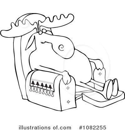Royalty-Free (RF) Moose Clipart Illustration by djart - Stock Sample #1082255