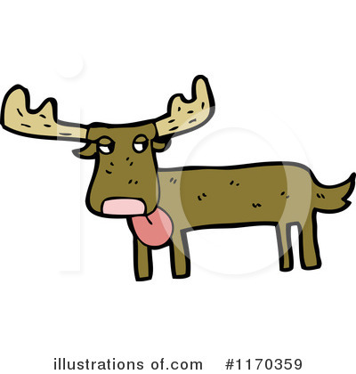 Royalty-Free (RF) Moose Clipart Illustration by lineartestpilot - Stock Sample #1170359