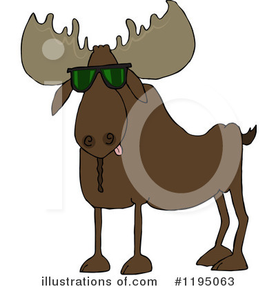 Royalty-Free (RF) Moose Clipart Illustration by djart - Stock Sample #1195063
