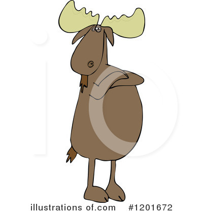 Royalty-Free (RF) Moose Clipart Illustration by djart - Stock Sample #1201672