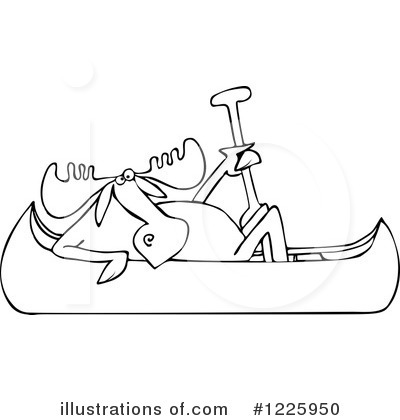 Royalty-Free (RF) Moose Clipart Illustration by djart - Stock Sample #1225950