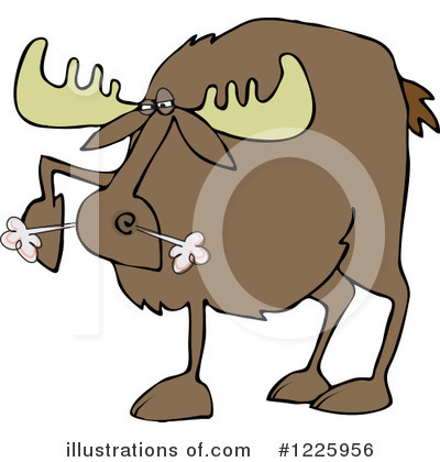 Royalty-Free (RF) Moose Clipart Illustration by djart - Stock Sample #1225956