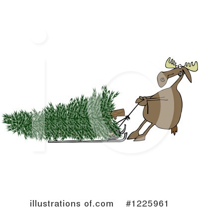 Royalty-Free (RF) Moose Clipart Illustration by djart - Stock Sample #1225961