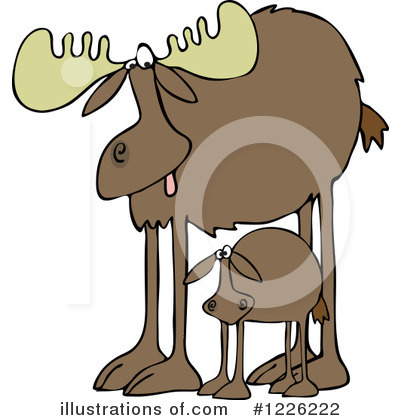 Royalty-Free (RF) Moose Clipart Illustration by djart - Stock Sample #1226222