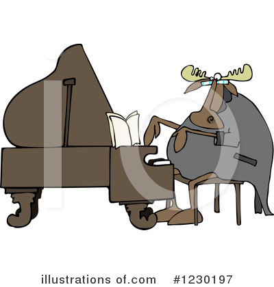 Royalty-Free (RF) Moose Clipart Illustration by djart - Stock Sample #1230197