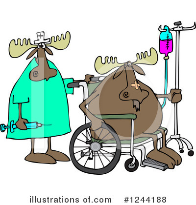Royalty-Free (RF) Moose Clipart Illustration by djart - Stock Sample #1244188
