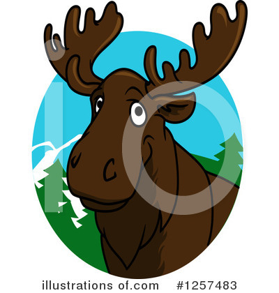 Moose Clipart #1257483 by Vector Tradition SM