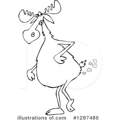 Royalty-Free (RF) Moose Clipart Illustration by djart - Stock Sample #1287480