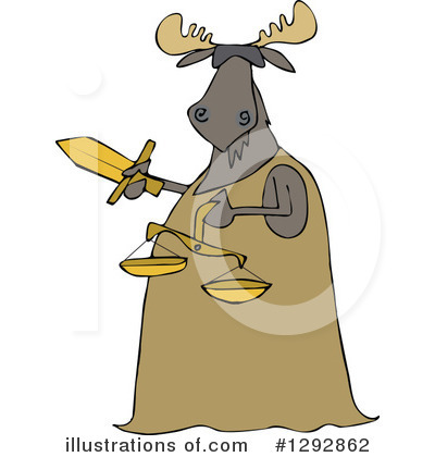 Royalty-Free (RF) Moose Clipart Illustration by djart - Stock Sample #1292862