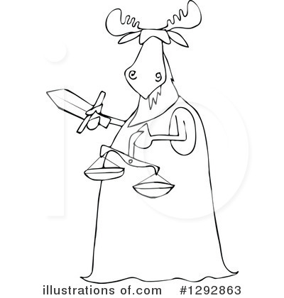 Royalty-Free (RF) Moose Clipart Illustration by djart - Stock Sample #1292863