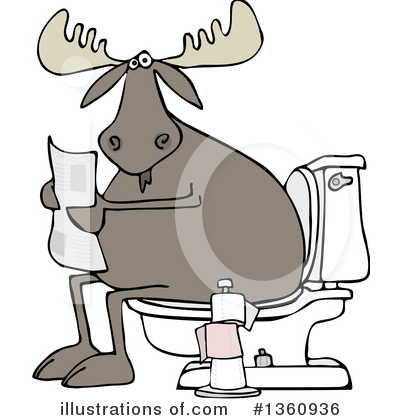 Royalty-Free (RF) Moose Clipart Illustration by djart - Stock Sample #1360936