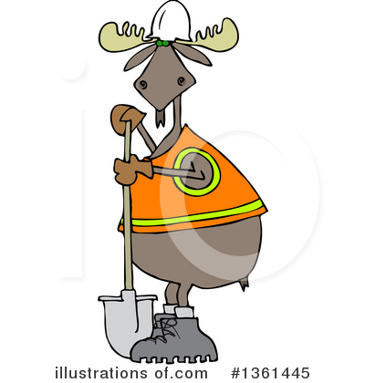 Royalty-Free (RF) Moose Clipart Illustration by djart - Stock Sample #1361445