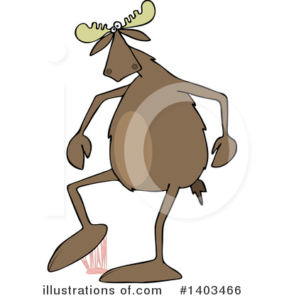Royalty-Free (RF) Moose Clipart Illustration by djart - Stock Sample #1403466