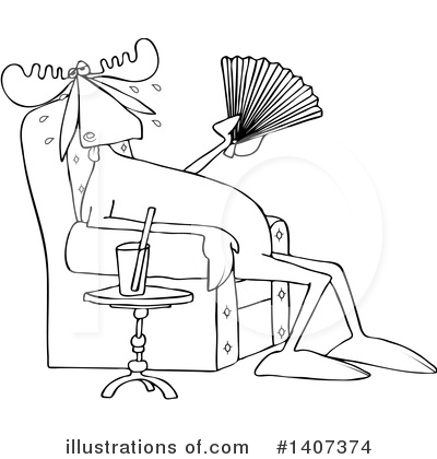 Royalty-Free (RF) Moose Clipart Illustration by djart - Stock Sample #1407374