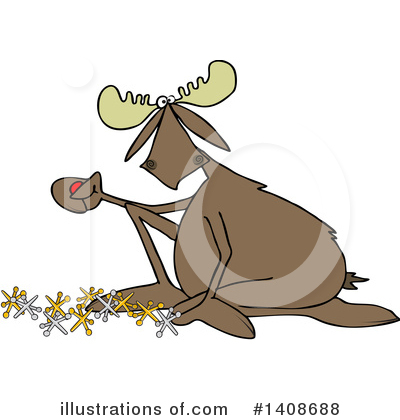 Royalty-Free (RF) Moose Clipart Illustration by djart - Stock Sample #1408688