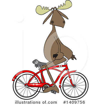 Royalty-Free (RF) Moose Clipart Illustration by djart - Stock Sample #1409756