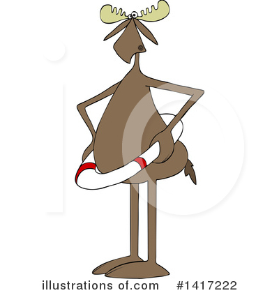 Royalty-Free (RF) Moose Clipart Illustration by djart - Stock Sample #1417222