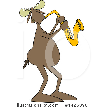 Royalty-Free (RF) Moose Clipart Illustration by djart - Stock Sample #1425396