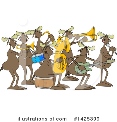 Royalty-Free (RF) Moose Clipart Illustration by djart - Stock Sample #1425399
