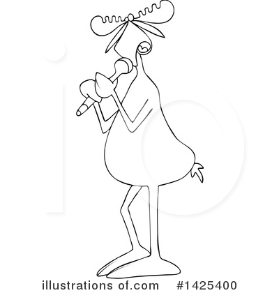 Royalty-Free (RF) Moose Clipart Illustration by djart - Stock Sample #1425400