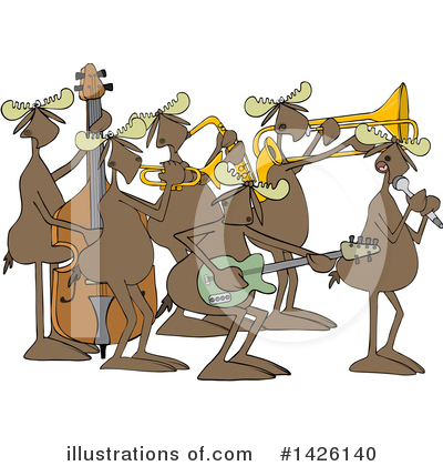 Royalty-Free (RF) Moose Clipart Illustration by djart - Stock Sample #1426140