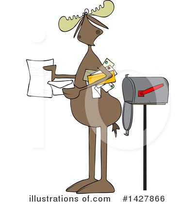 Royalty-Free (RF) Moose Clipart Illustration by djart - Stock Sample #1427866