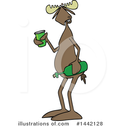 Royalty-Free (RF) Moose Clipart Illustration by djart - Stock Sample #1442128