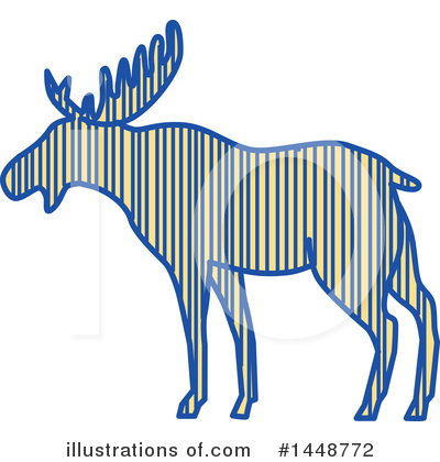 Royalty-Free (RF) Moose Clipart Illustration by patrimonio - Stock Sample #1448772
