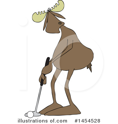 Royalty-Free (RF) Moose Clipart Illustration by djart - Stock Sample #1454528