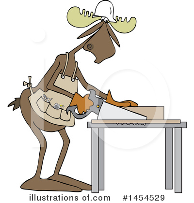 Royalty-Free (RF) Moose Clipart Illustration by djart - Stock Sample #1454529
