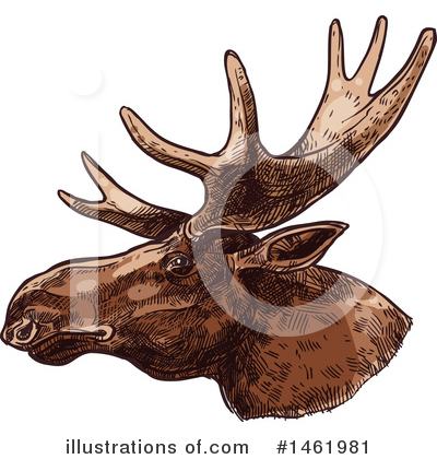 Royalty-Free (RF) Moose Clipart Illustration by Vector Tradition SM - Stock Sample #1461981