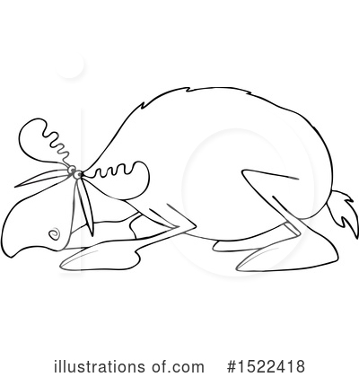 Royalty-Free (RF) Moose Clipart Illustration by djart - Stock Sample #1522418