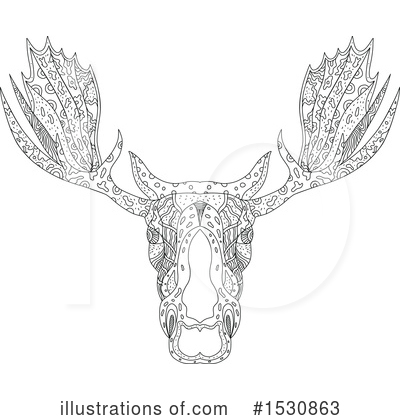 Royalty-Free (RF) Moose Clipart Illustration by patrimonio - Stock Sample #1530863