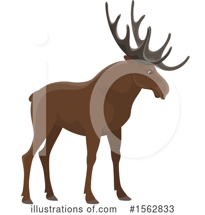 Royalty-Free (RF) Moose Clipart Illustration by Vector Tradition SM - Stock Sample #1562833