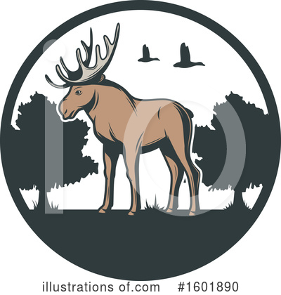 Royalty-Free (RF) Moose Clipart Illustration by Vector Tradition SM - Stock Sample #1601890