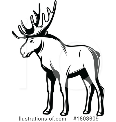 Royalty-Free (RF) Moose Clipart Illustration by Vector Tradition SM - Stock Sample #1603609