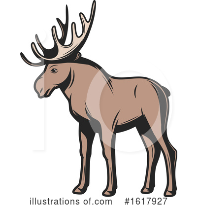 Royalty-Free (RF) Moose Clipart Illustration by Vector Tradition SM - Stock Sample #1617927