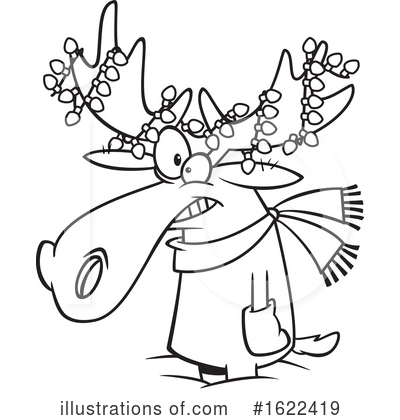 Royalty-Free (RF) Moose Clipart Illustration by toonaday - Stock Sample #1622419