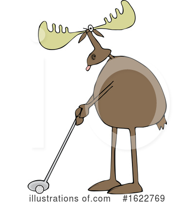 Royalty-Free (RF) Moose Clipart Illustration by djart - Stock Sample #1622769