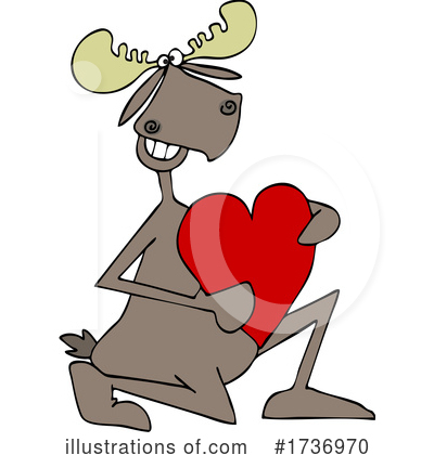 Royalty-Free (RF) Moose Clipart Illustration by djart - Stock Sample #1736970
