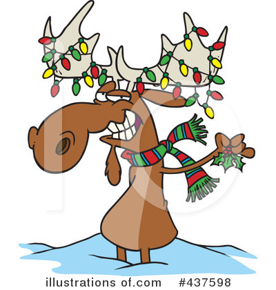 Royalty-Free (RF) Moose Clipart Illustration by toonaday - Stock Sample #437598