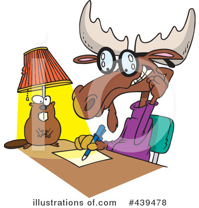 Royalty-Free (RF) Moose Clipart Illustration by toonaday - Stock Sample #439478