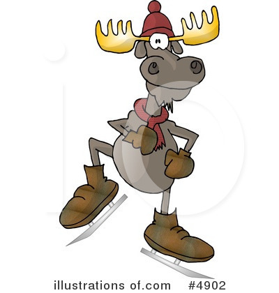 Royalty-Free (RF) Moose Clipart Illustration by djart - Stock Sample #4902