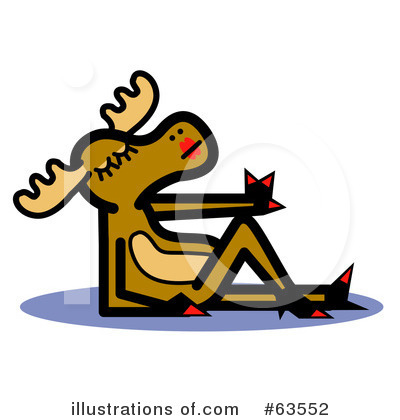 Royalty-Free (RF) Moose Clipart Illustration by Andy Nortnik - Stock Sample #63552