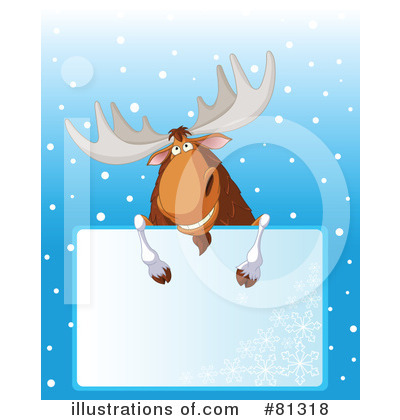 Royalty-Free (RF) Moose Clipart Illustration by Pushkin - Stock Sample #81318