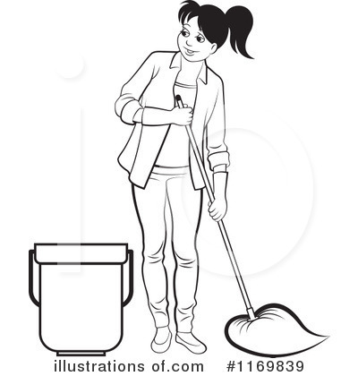 Royalty-Free (RF) Mopping Clipart Illustration by Lal Perera - Stock Sample #1169839
