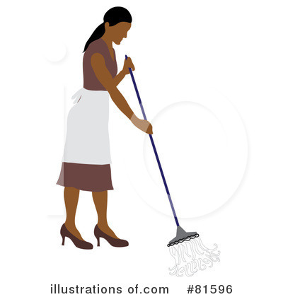 Royalty-Free (RF) Mopping Clipart Illustration by Pams Clipart - Stock Sample #81596
