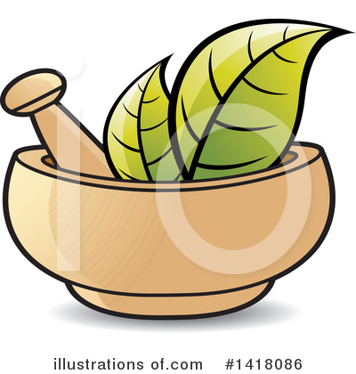 Royalty-Free (RF) Mortar And Pestle Clipart Illustration by Lal Perera - Stock Sample #1418086