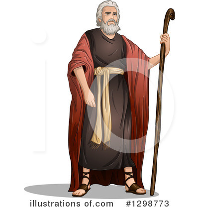 Royalty-Free (RF) Moses Clipart Illustration by Liron Peer - Stock Sample #1298773